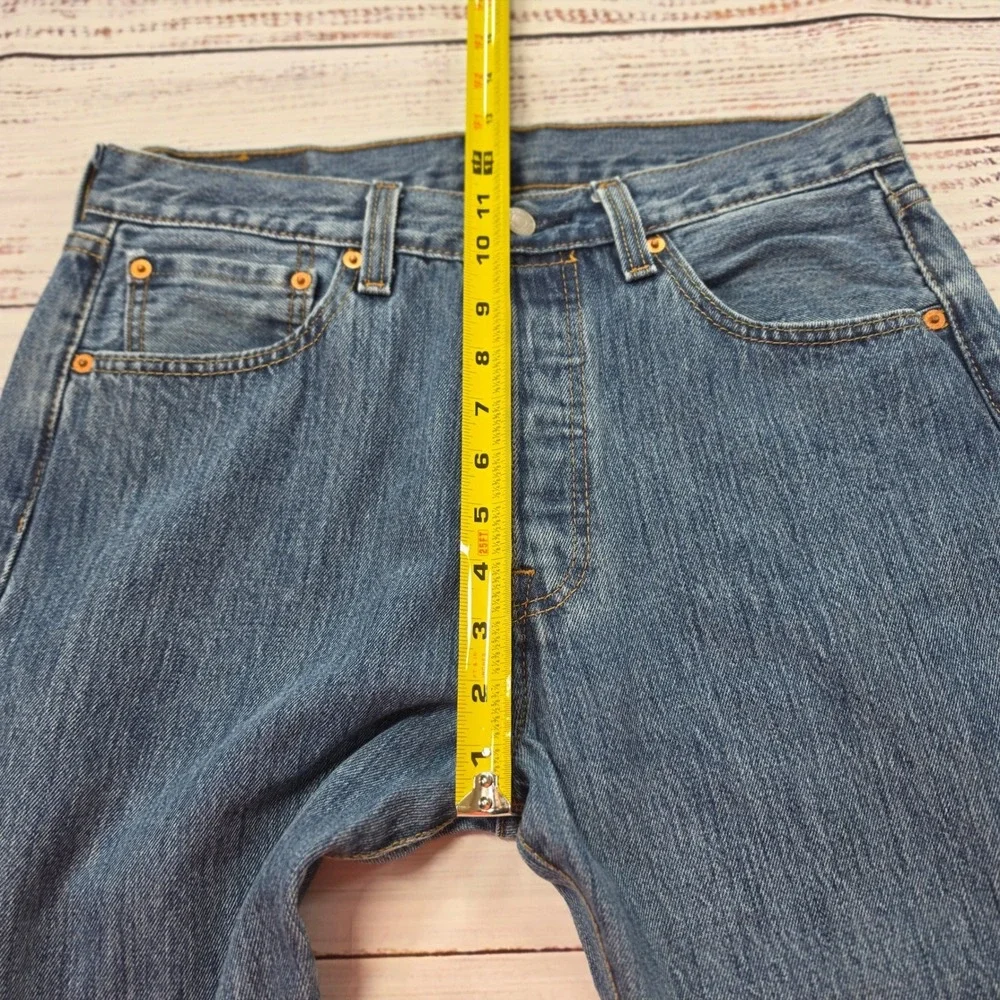 Levis 501 Jeans‎ Mens 32x34 Blue Excellent BUTTON FLY Straight Leg Denim